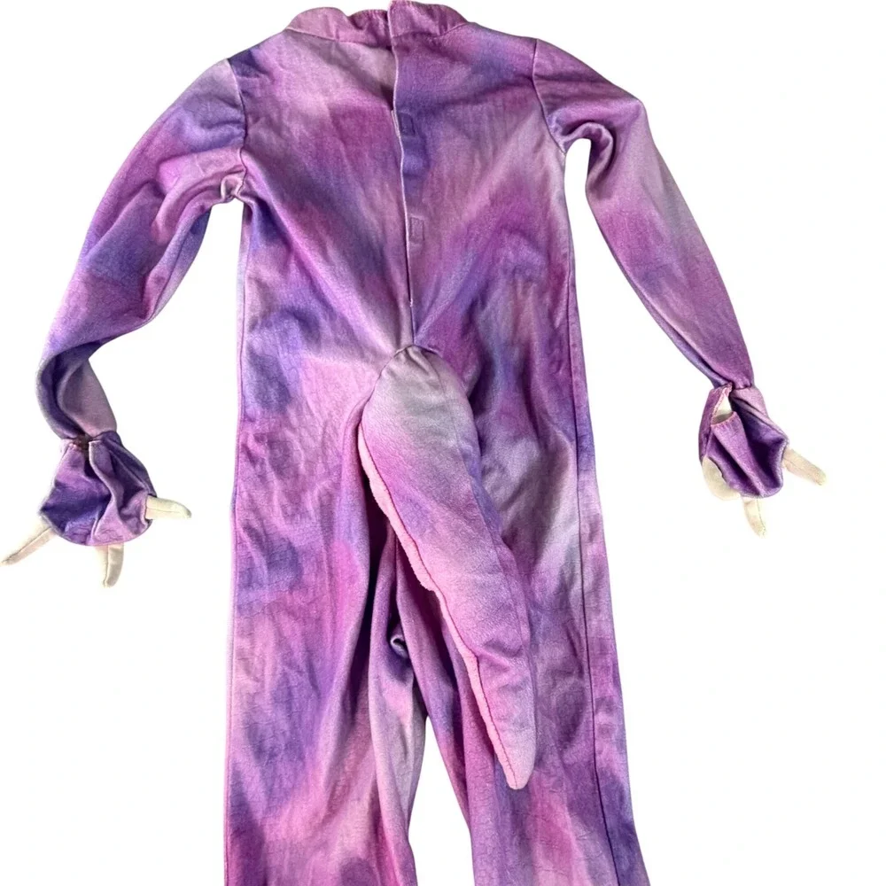 Spirit Halloween Purple Pink‎ Tie Dye Dragon Cat Costume Jumpsuit Toddler 2T 4T
